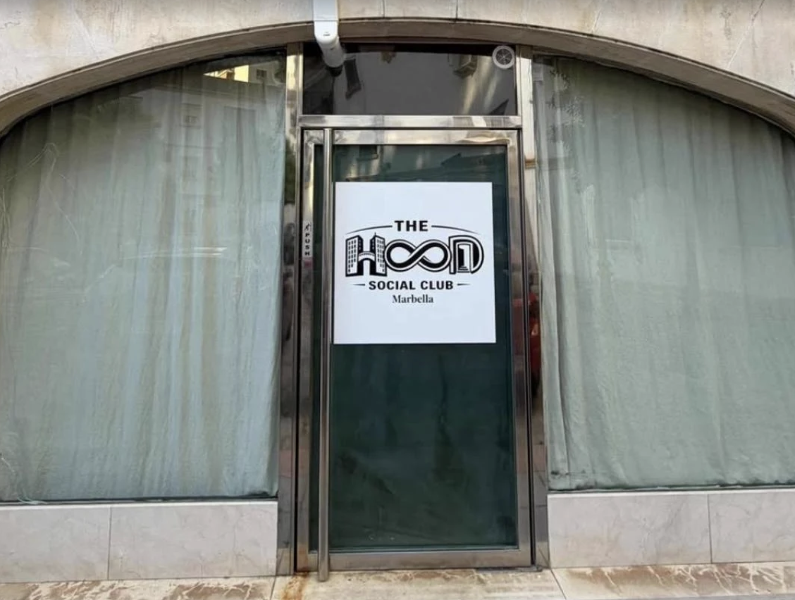 The Hood Social Club entrance Marbella